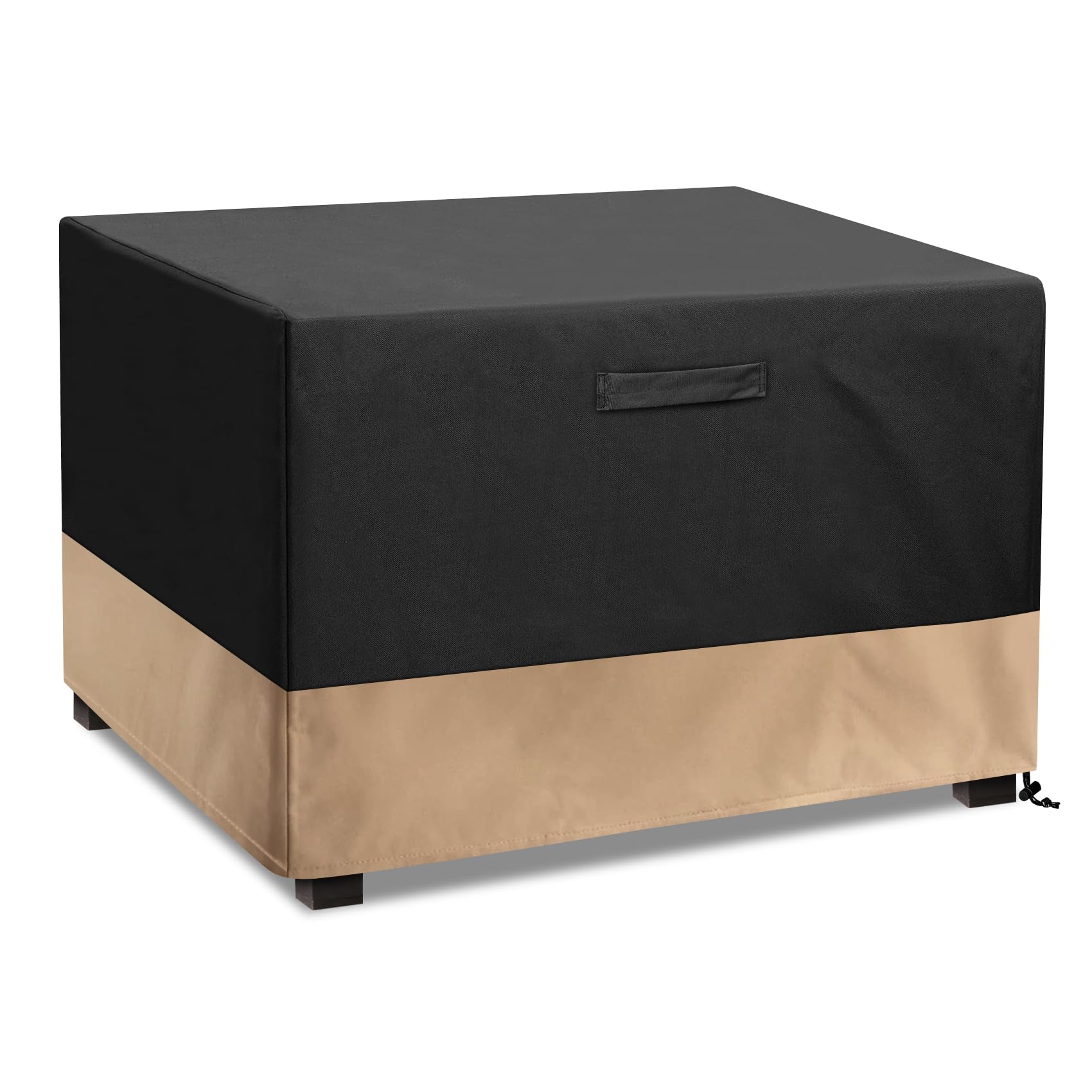 Stanbroil front view of 42-inch cover protecting fire pit, weather protection benefit