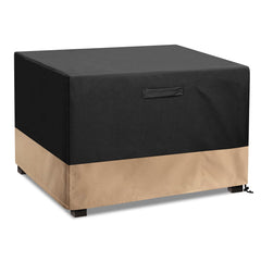 Stanbroil front view of 42-inch cover protecting fire pit, weather protection benefit