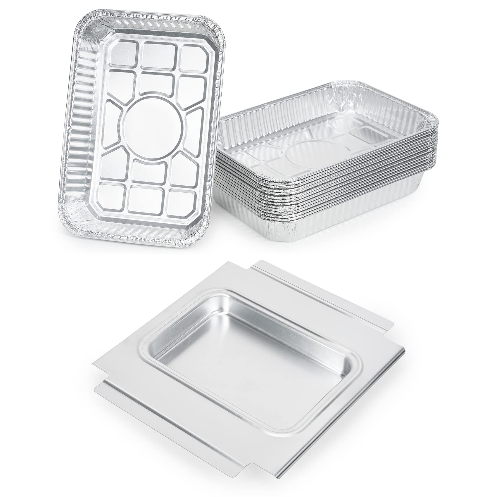 Stanbroil front view of replacement drip pan showing fit and sturdiness