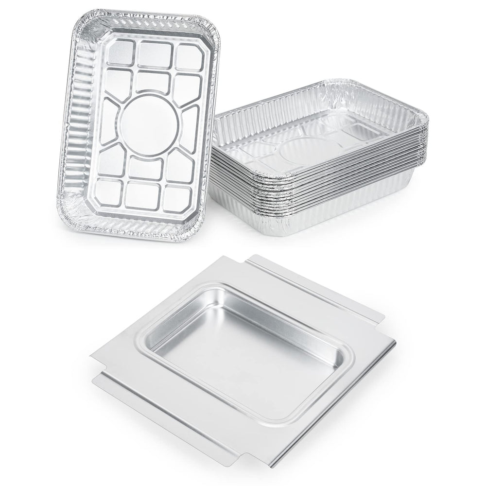 Stanbroil front view of replacement drip pan showing fit and sturdiness