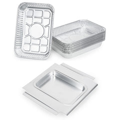 Stanbroil front view of replacement drip pan showing fit and sturdiness