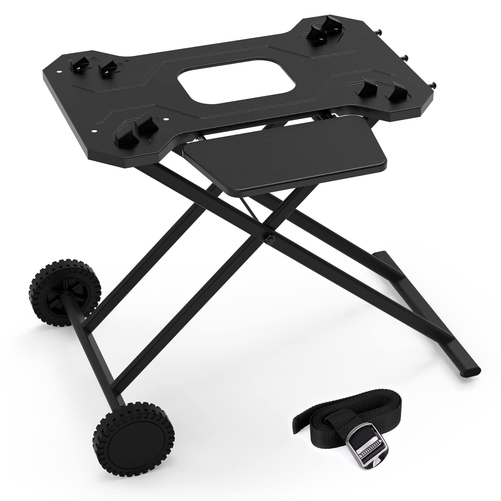 Stanbroil front view with Weber Q showing stable placement and mobility