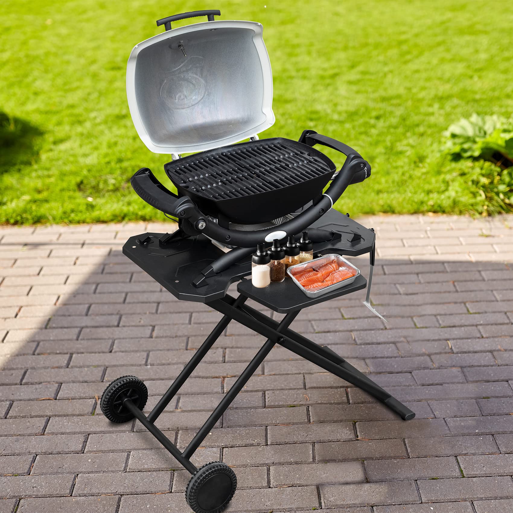 Stanbroil in garden lifestyle setting enabling convenient outdoor grilling