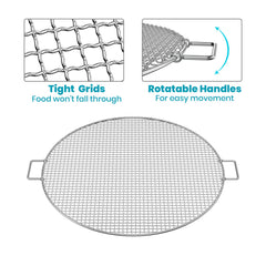 Stanbroil grate with steak showing grill marks and enhanced flavor from open-fire cooking
