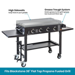 Stanbroil high sidewall profile showing containment benefit for flipping and stirring