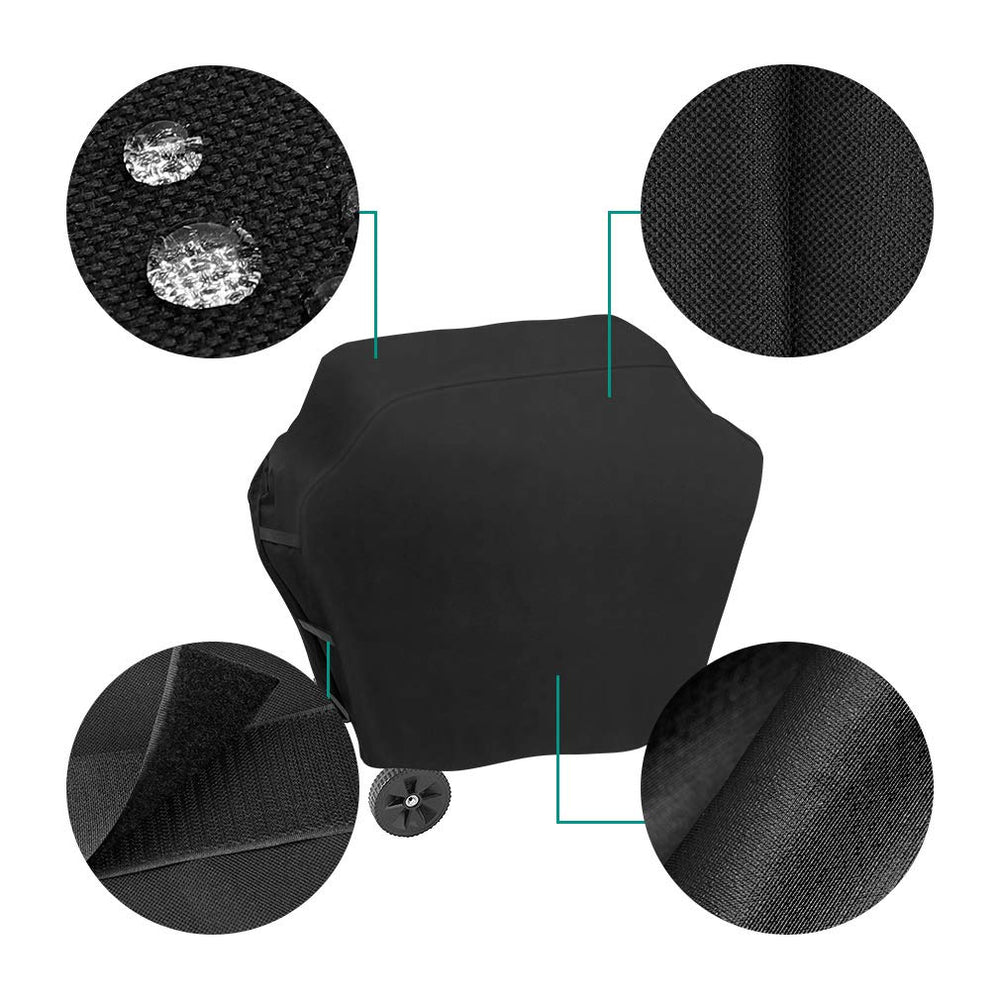 Stanbroil hook-and-loop fastening detail securing cover against wind and movement