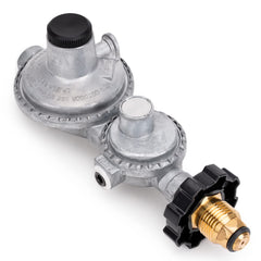 stanbroil front view of regulator showing robust brass body and fittings for dependable connections