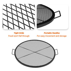 Stanbroil grate placed in a fire pit with glowing coals for enhanced outdoor flavor