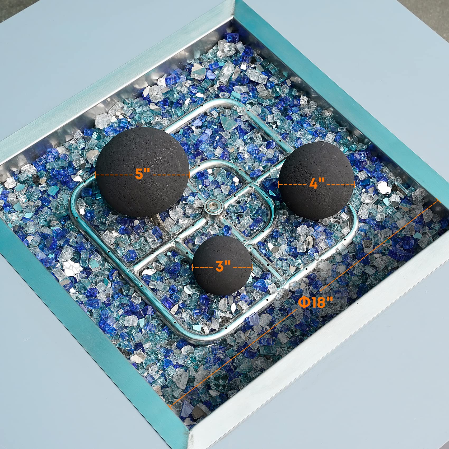 stanbroil installed in fire pit demonstrates improved flame dispersion and visual appeal