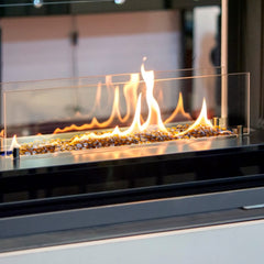 Stanbroil indoor fireplace styling displaying clean look and easy installation