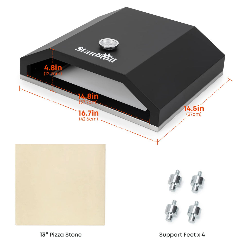 Stanbroil installed on a Blackstone griddle demonstrating conversion benefit