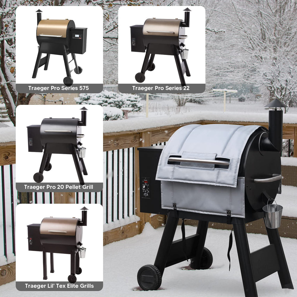 Stanbroil installed on Traeger Pro 575 showing fit — improves heat retention