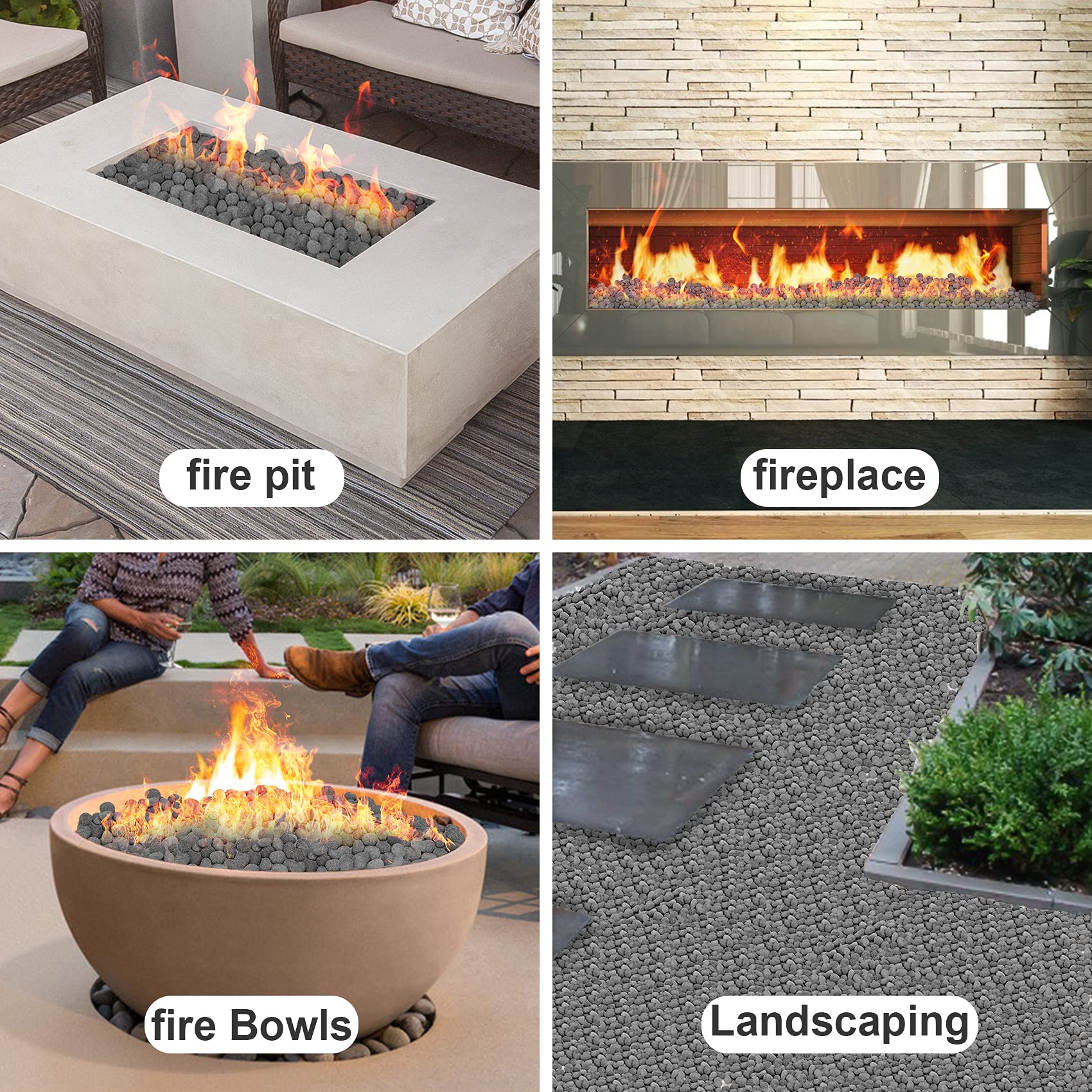 Stanbroil pebbles used in a planter showing improved drainage and appearance