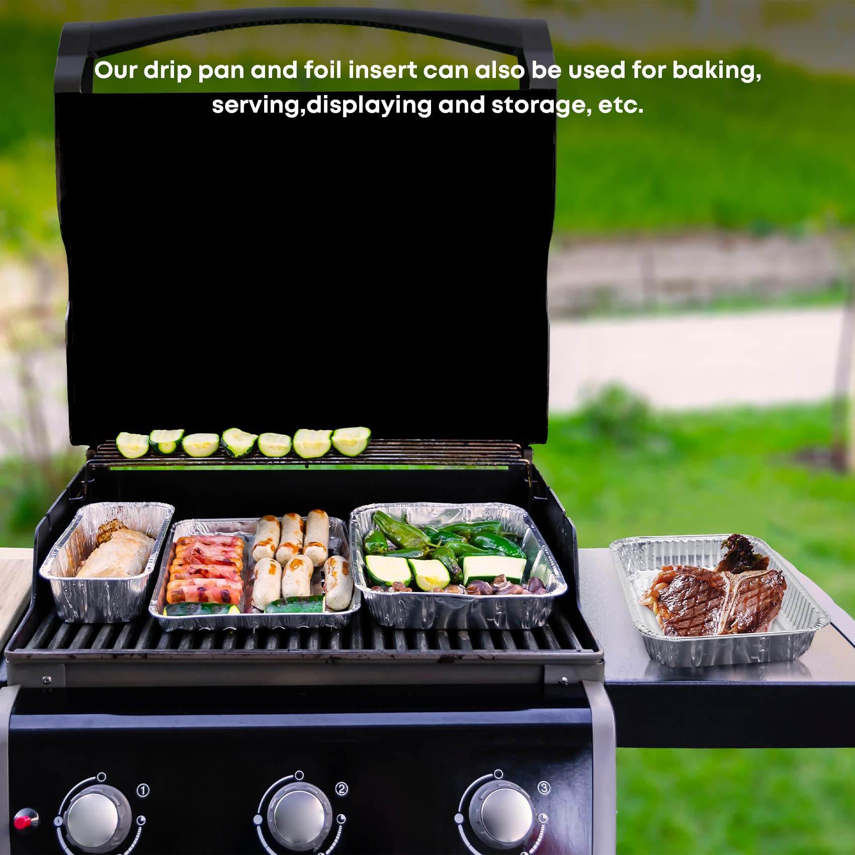 Stanbroil pan in backyard grill setting showing cleaner grilling experience