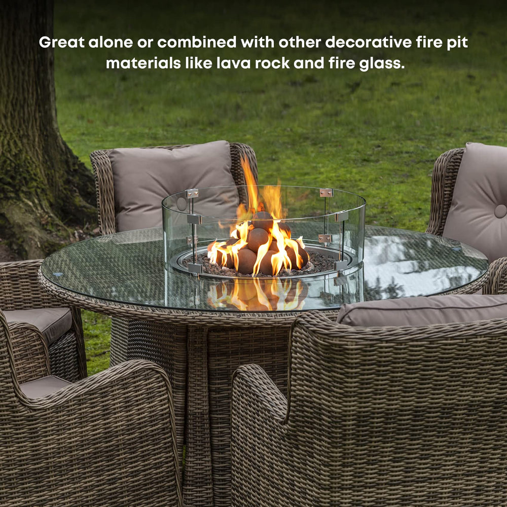 stanbroil outdoor evening setting presents low-maintenance décor and warm ambiance