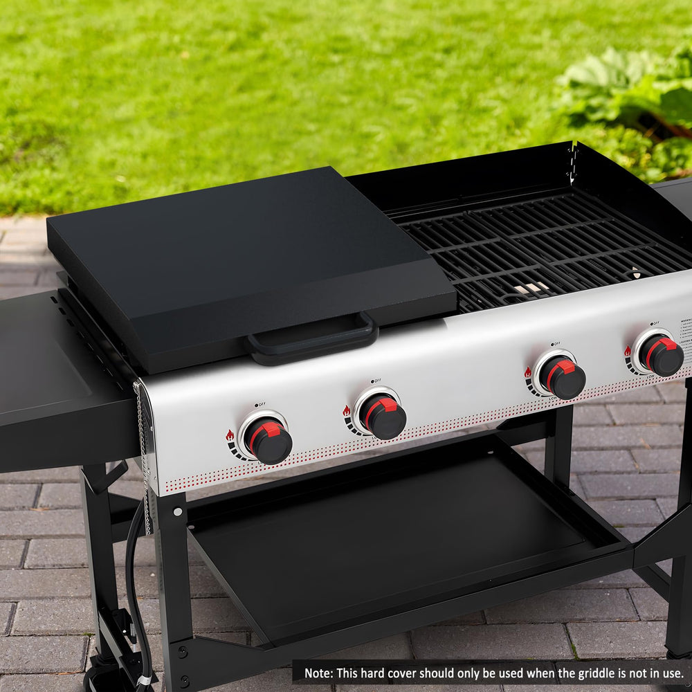 Stanbroil hood in outdoor grill setup showing durable, weather-ready benefit