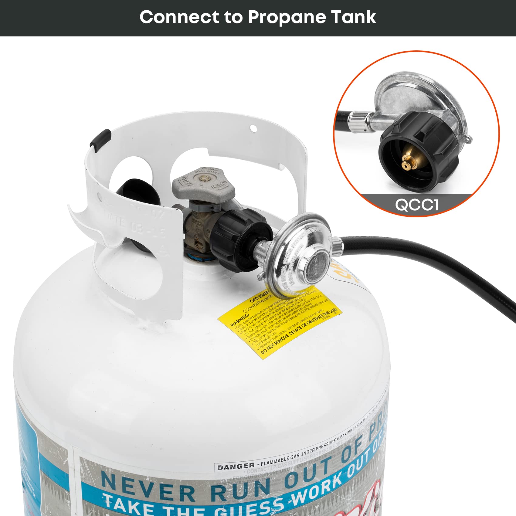 Stanbroil burner ring next to tape measure showing true 12-inch scale