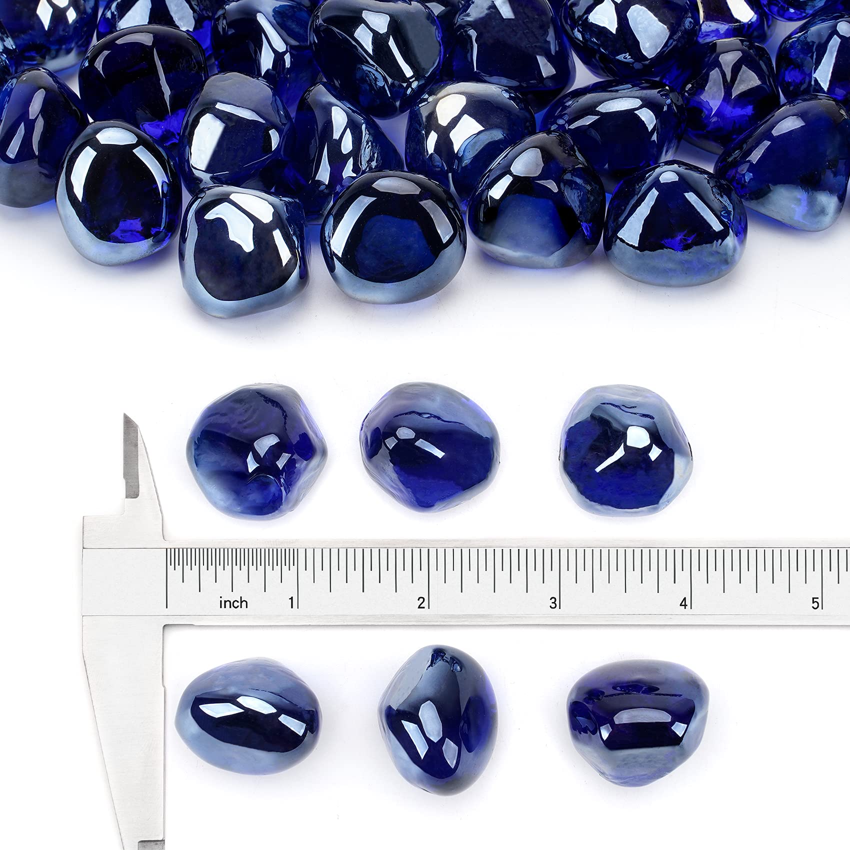 Close-up of Stanbroil diamond-cut cobalt blue glass highlighting reflective sparkle benefit