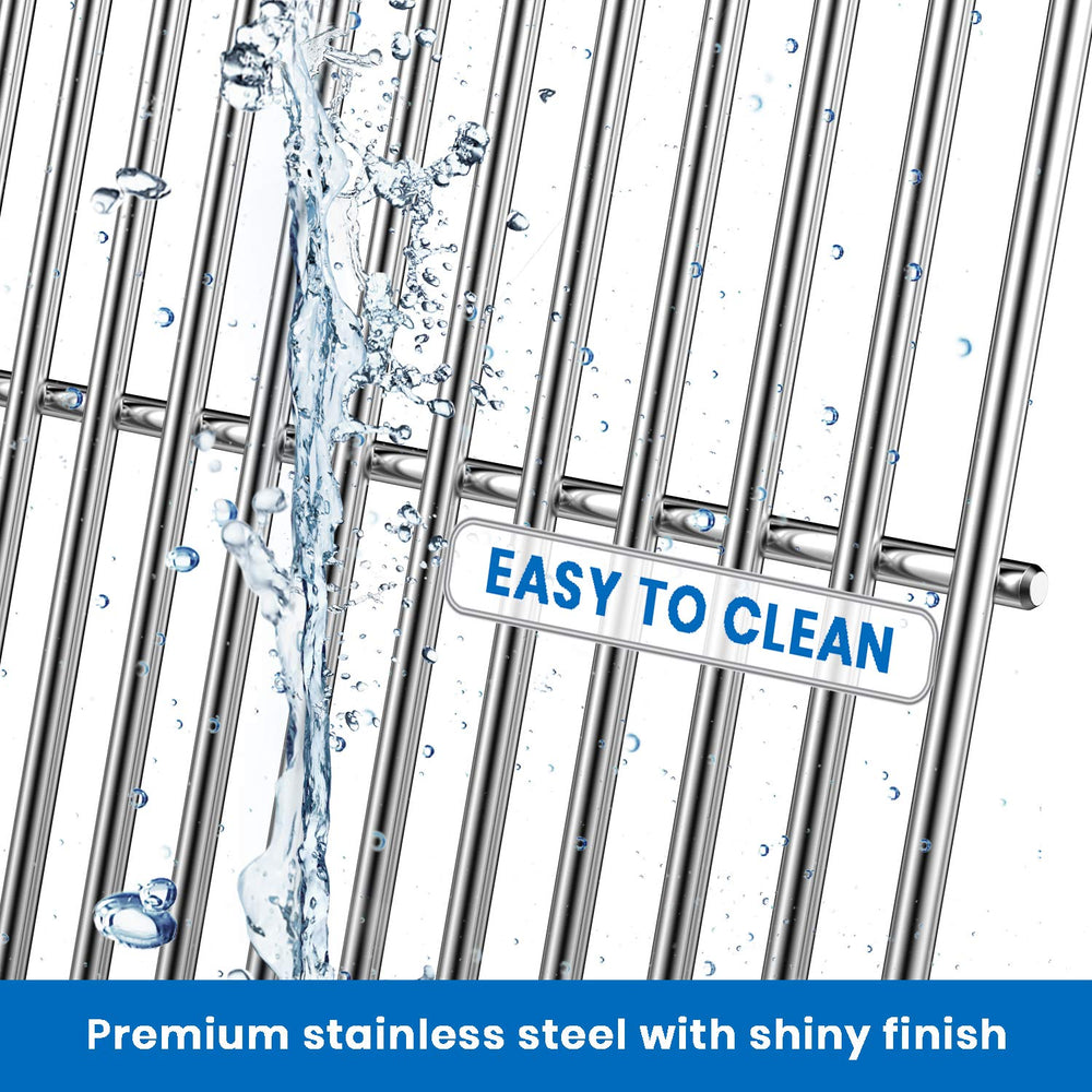 Stanbroil grates next to ruler for scale comparison and exact dimensions