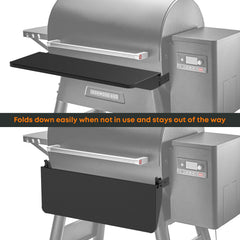 Stanbroil shelf mounted on Traeger Pro 780 for instant prep convenience