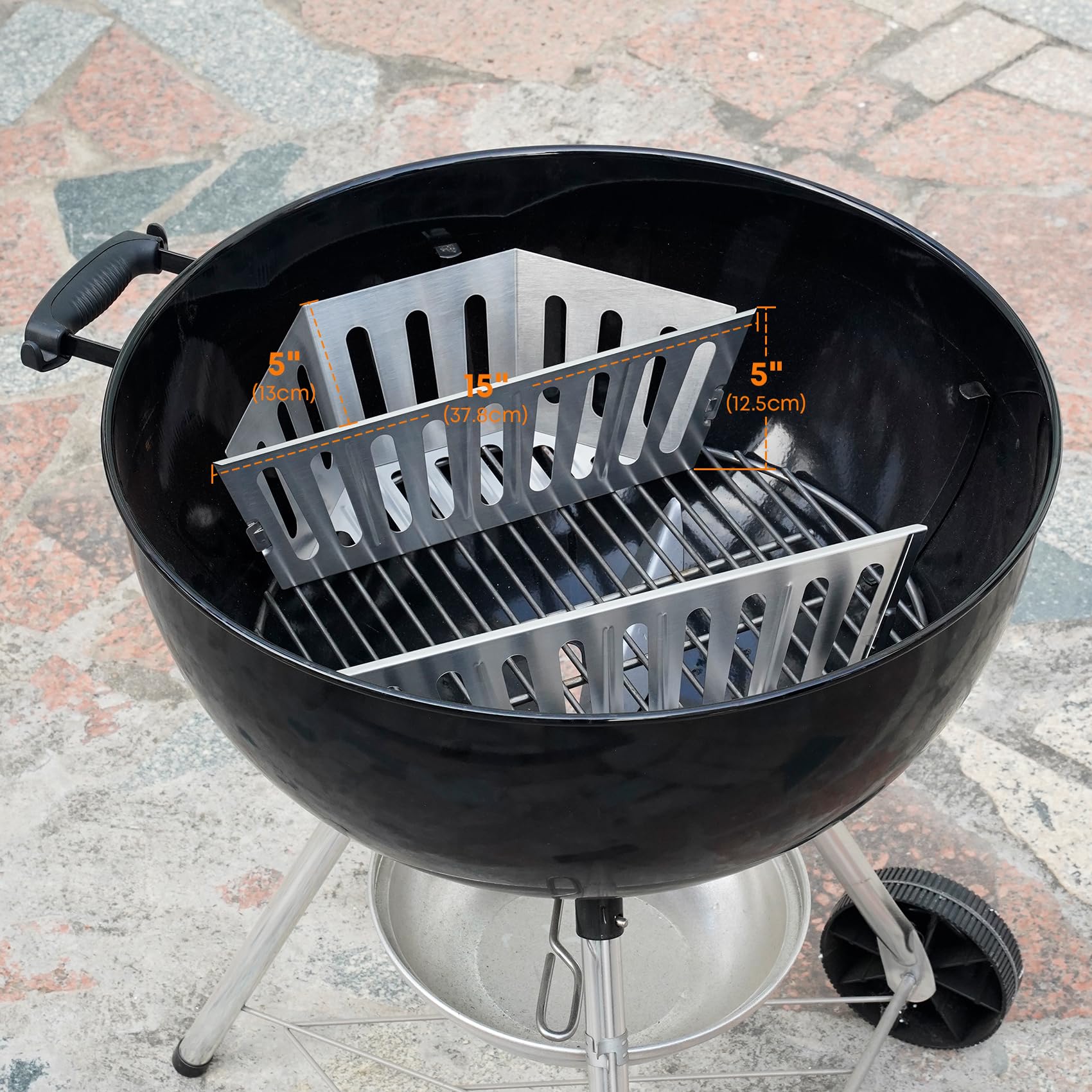 Stanbroil side profile highlighting deep capacity for more briquettes