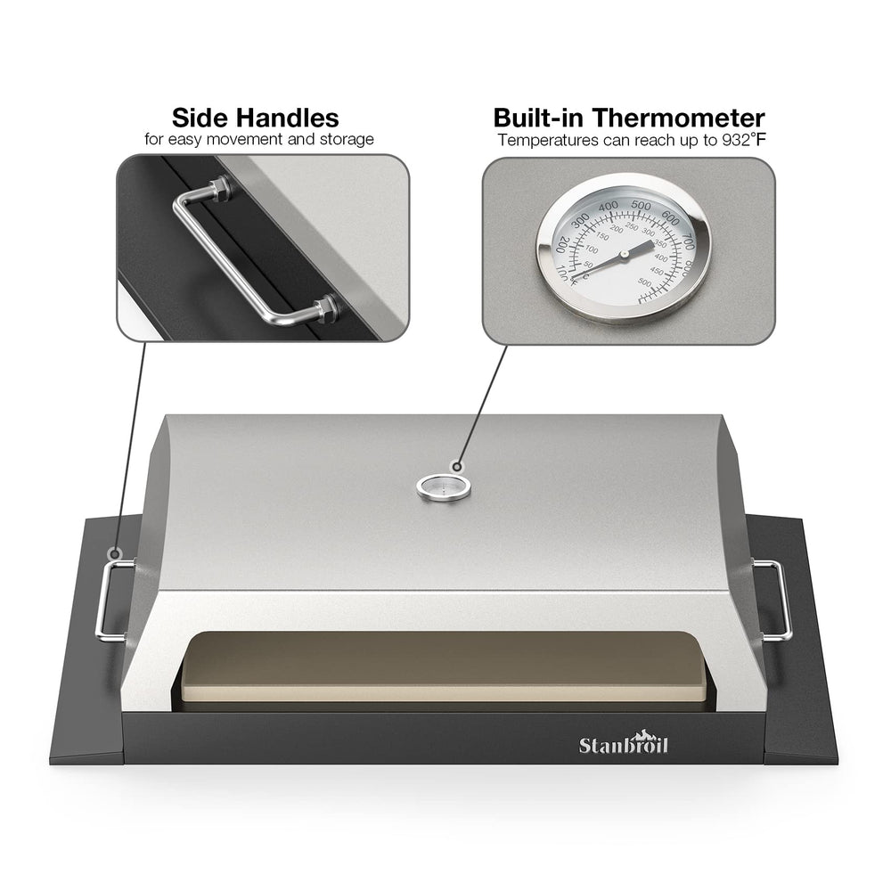Stanbroil side profile highlighting 17-inch depth and compatibility benefit