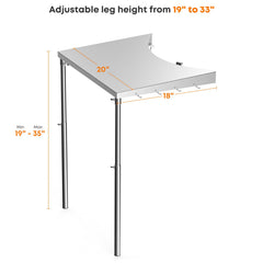 Stanbroil side table mounted on a Weber 22" kettle demonstrating secure fit and convenience