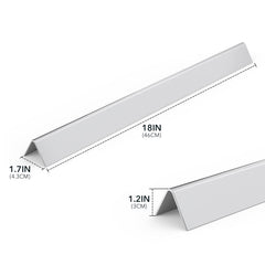 Stanbroil close-up of single stainless flavorizer bar highlighting smooth surface
