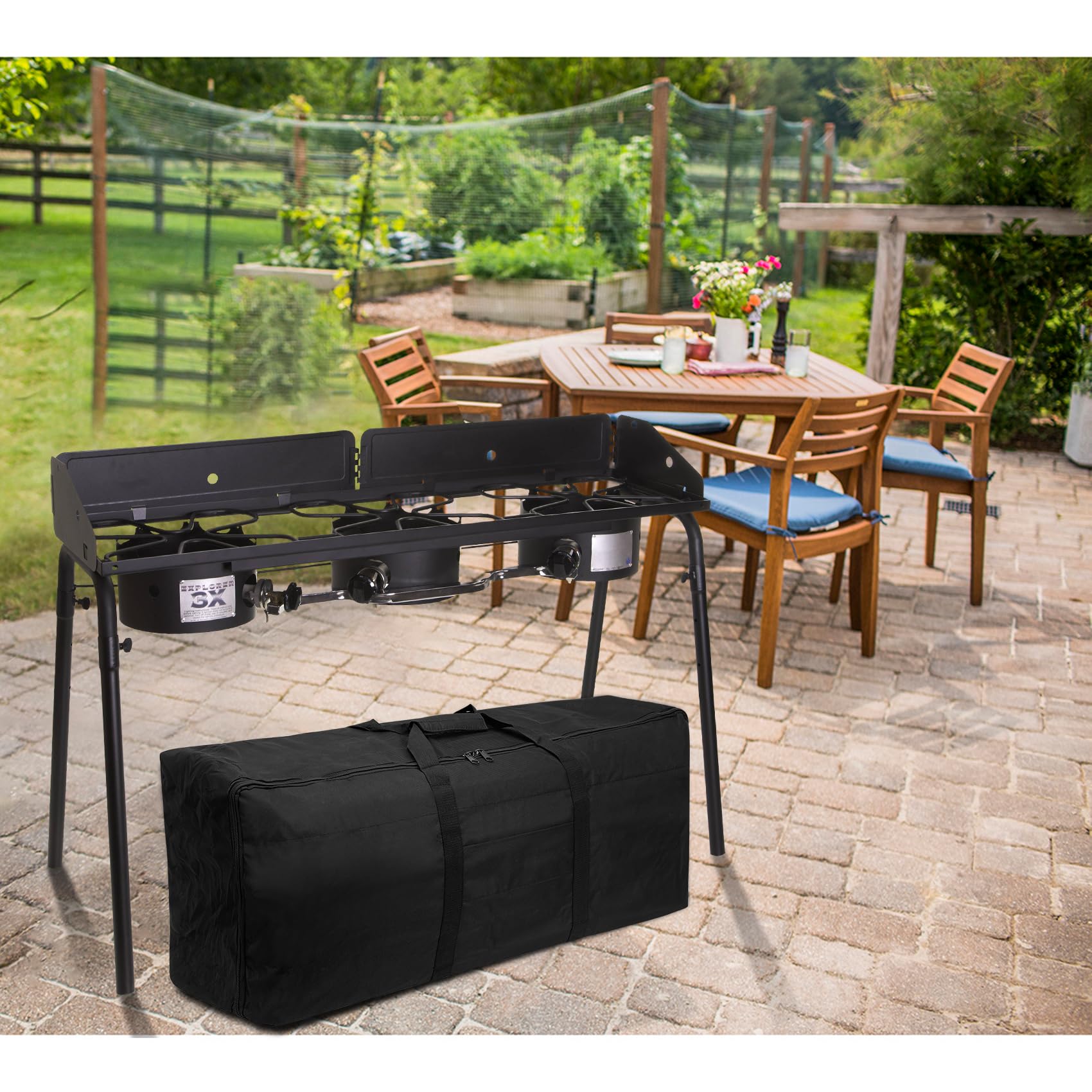 Stanbroil bag on tailgate illustrating size fit and transport ease
