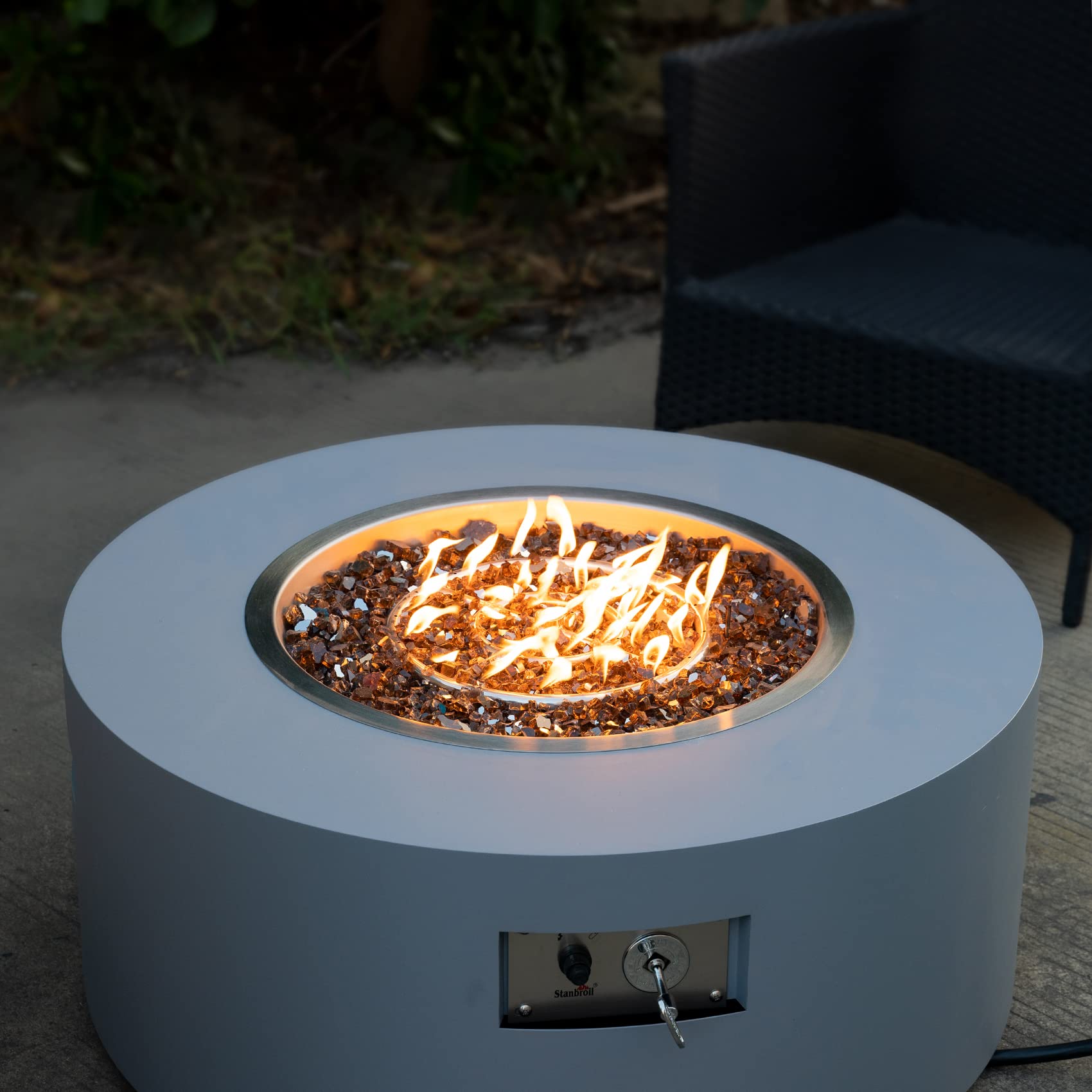 Stanbroil burner beside ruler showing 12-inch scale for accurate fitting