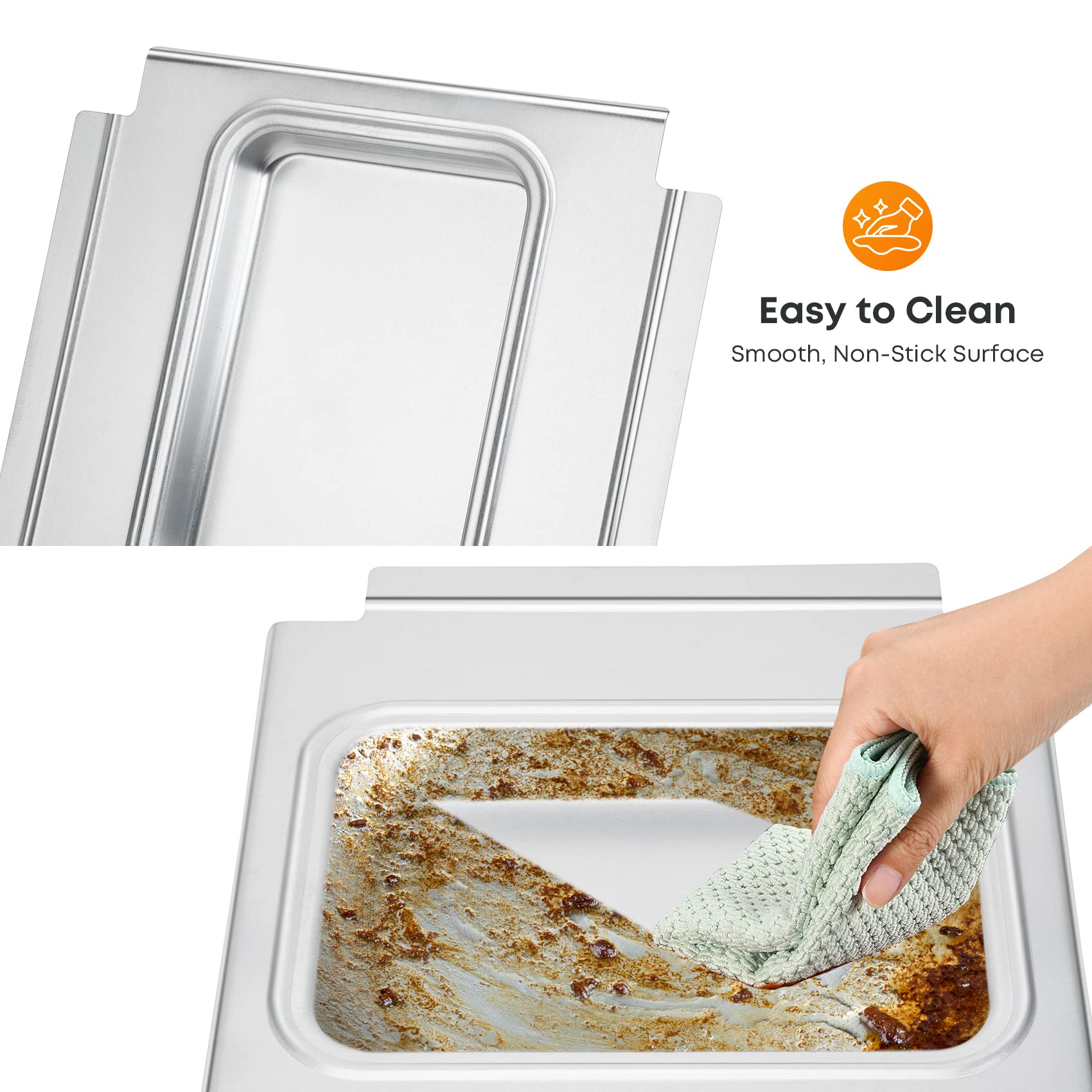 Stanbroil pan beside ruler to show accurate dimensions and fit