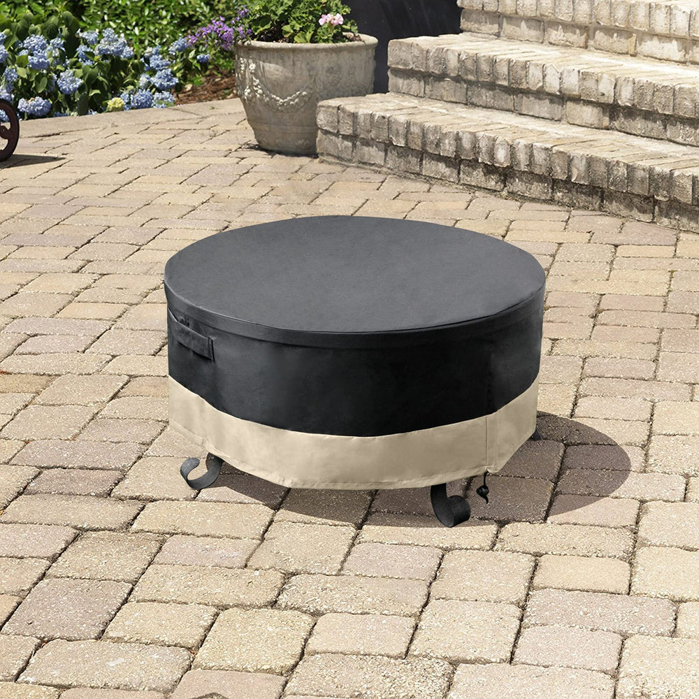 Stanbroil cover beside a patio chair for scale, confirms correct 60-inch fit