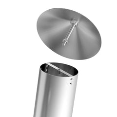 Stanbroil size comparison with hand illustrating compact 3-1/2 inch opening benefit
