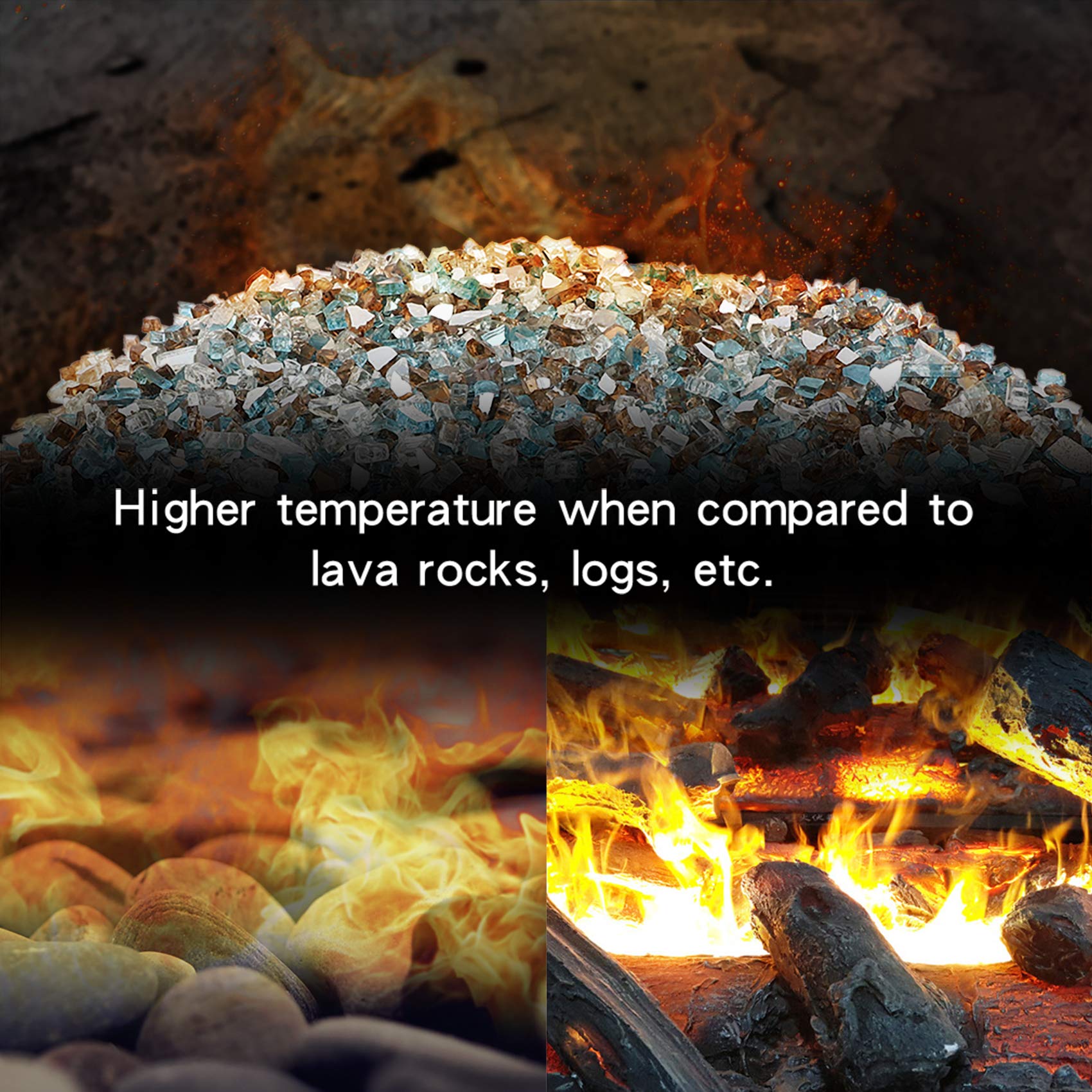 Stanbroil fire glass with bowl scale comparison showing correct depth for even flame benefit