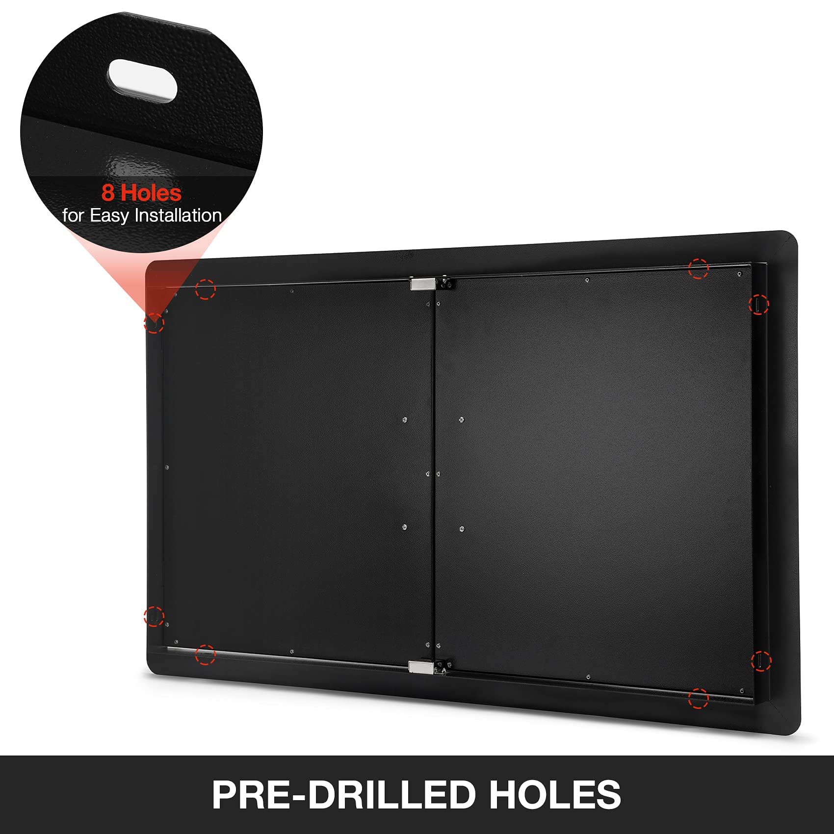 Stanbroil smooth black steel finish close-up for easy cleaning benefit