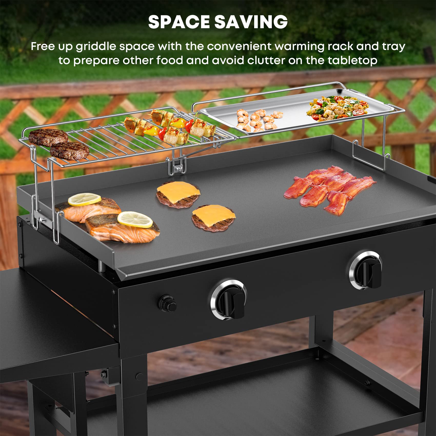 stanbroil tray in backyard cookout scene highlights staging for guests