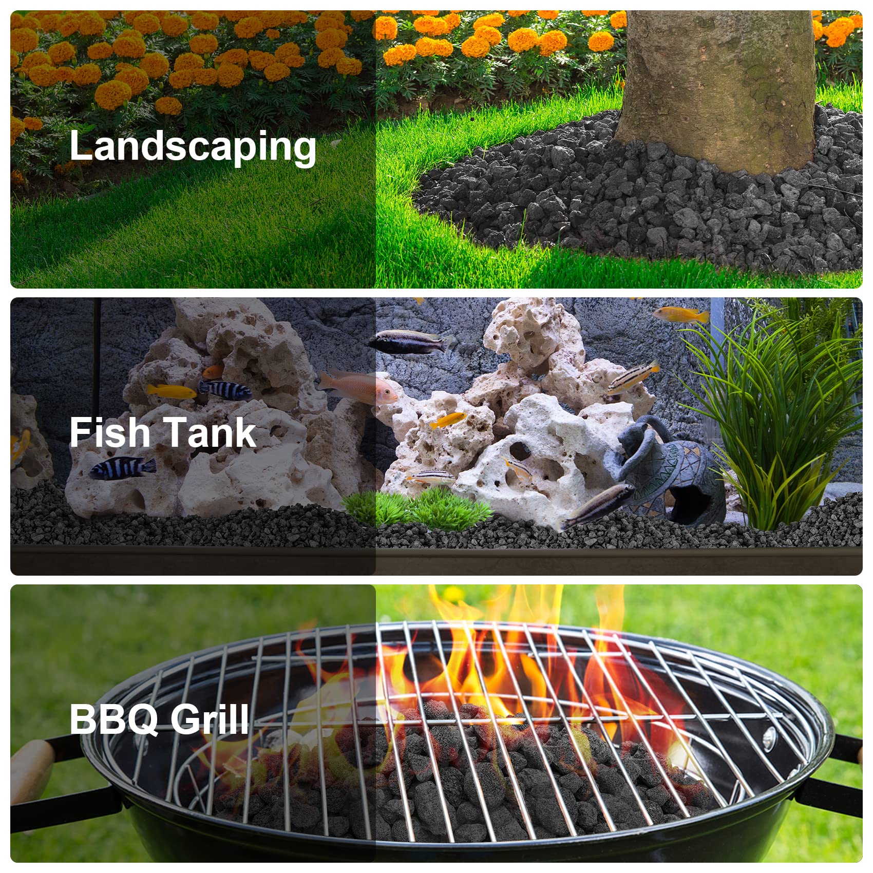 Stanbroil under gas logs showing stable foundation and improved flame visuals