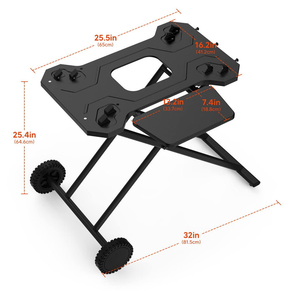 Stanbroil durable wheels and frame detail for easy transport benefit