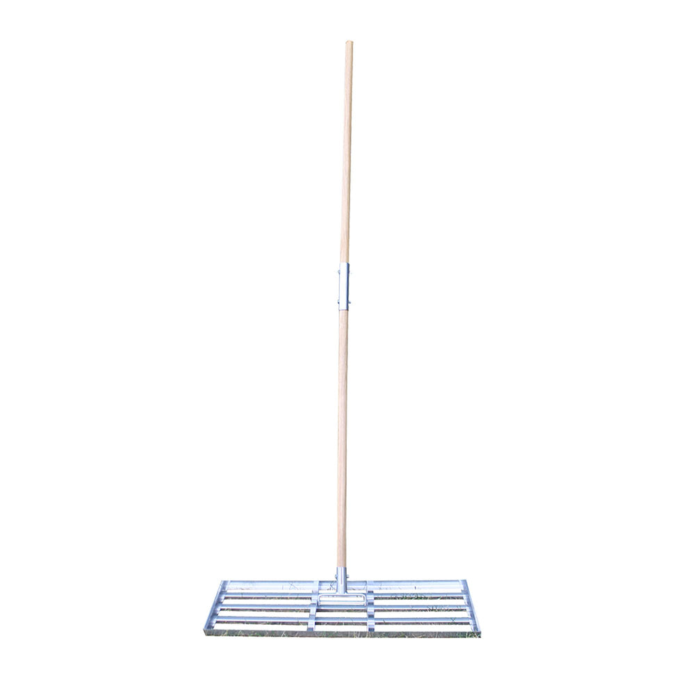 Standard Golf Levelawn Pro front view showing wide 30-inch head and handle benefit