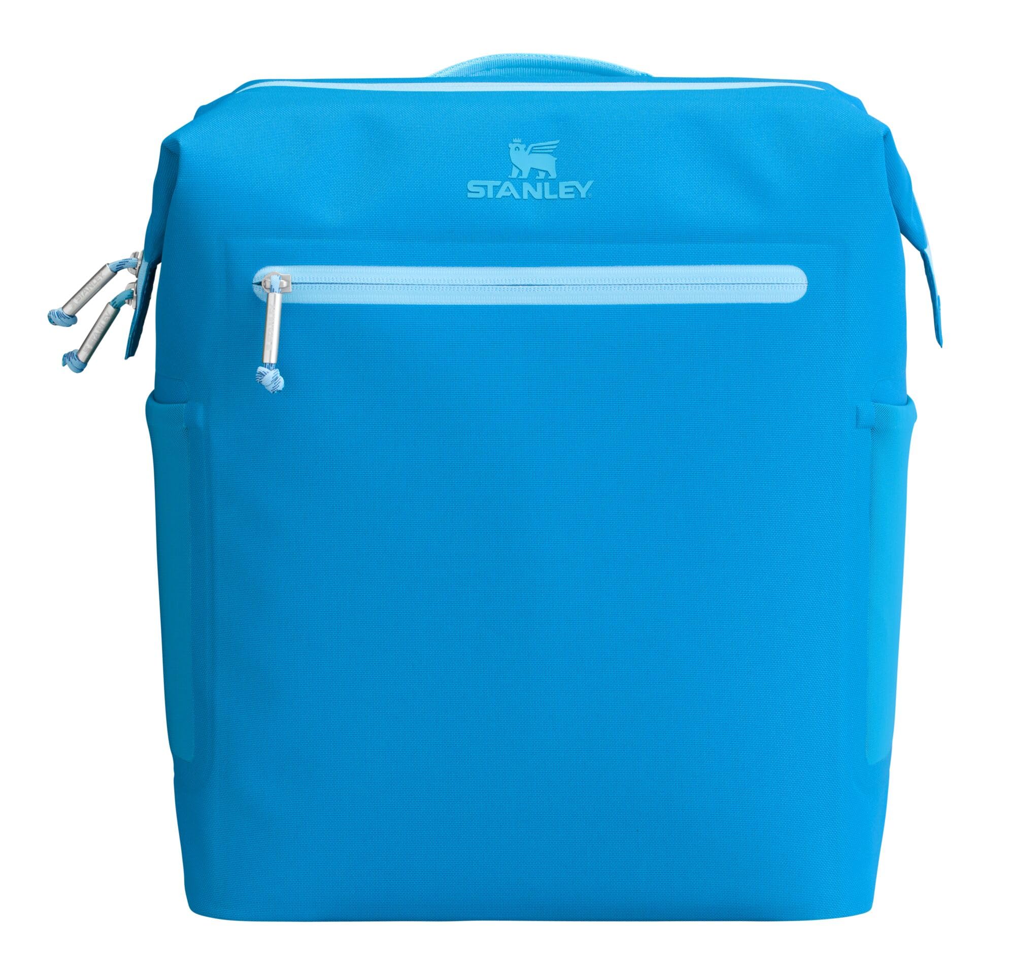 STANLEY Madeleine front view in azure showing structured cooler and straps for comfortable carry