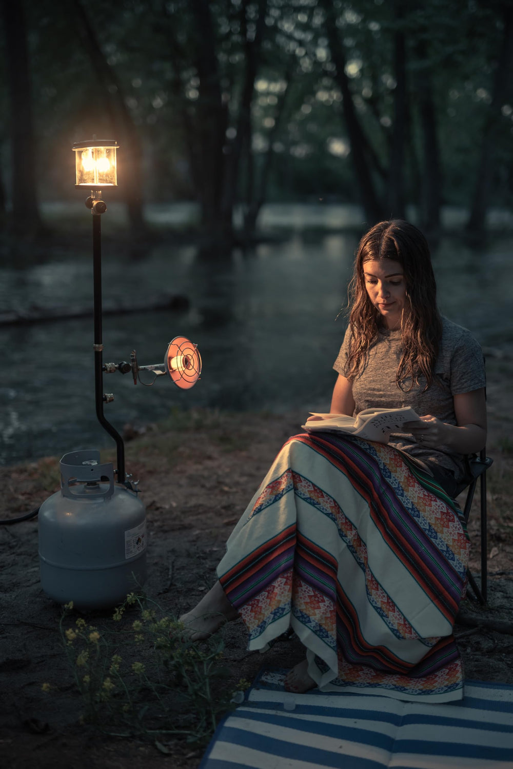 Stansport heater at a tailgate providing on-demand warmth for outdoor events