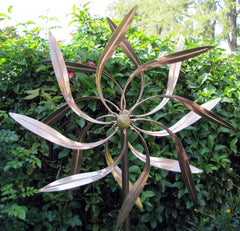 Stanwood Wind Sculpture side profile of rotor illustrating smooth dual-wheel movement