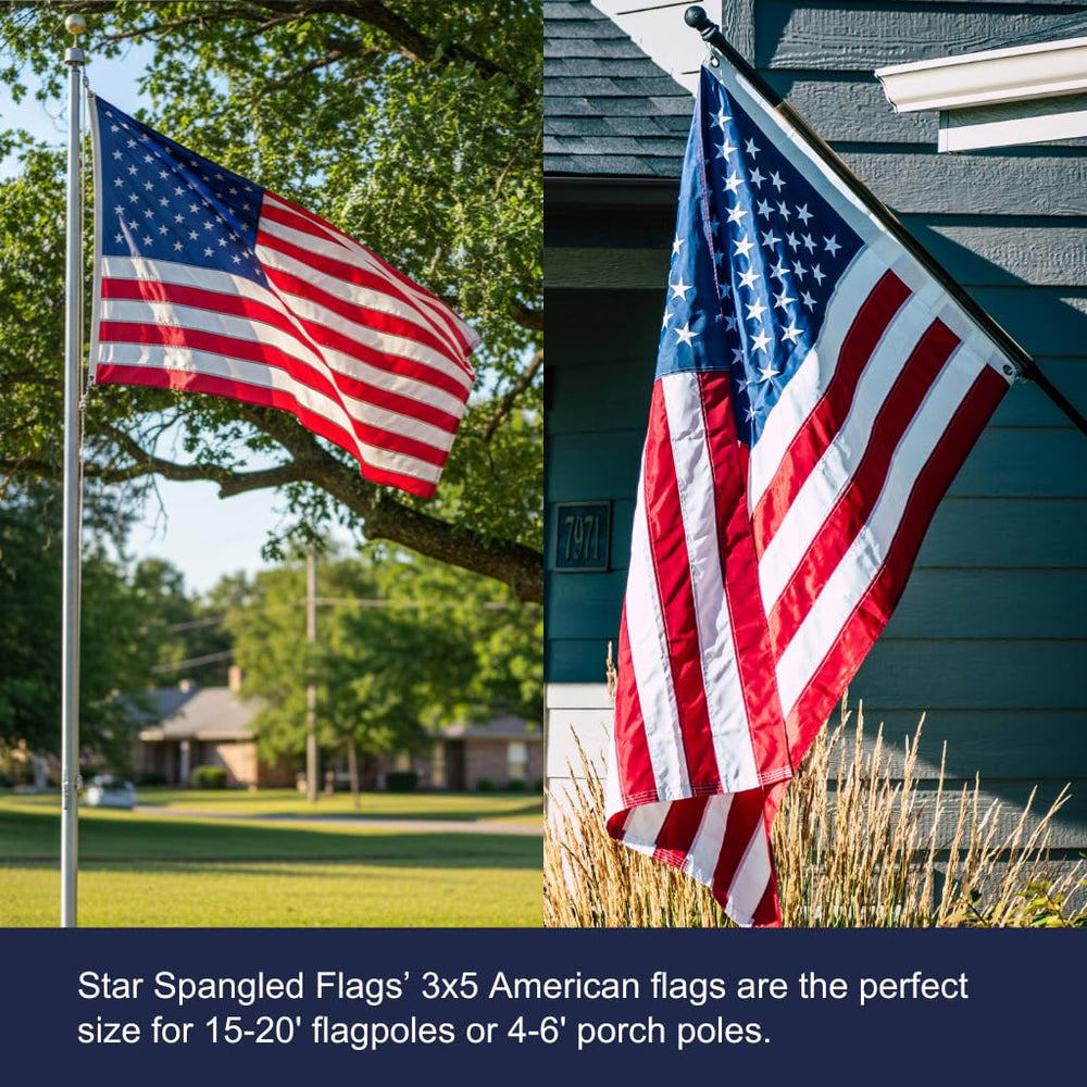 Star Spangled Flags displayed indoors on wall highlighting dignified presentation