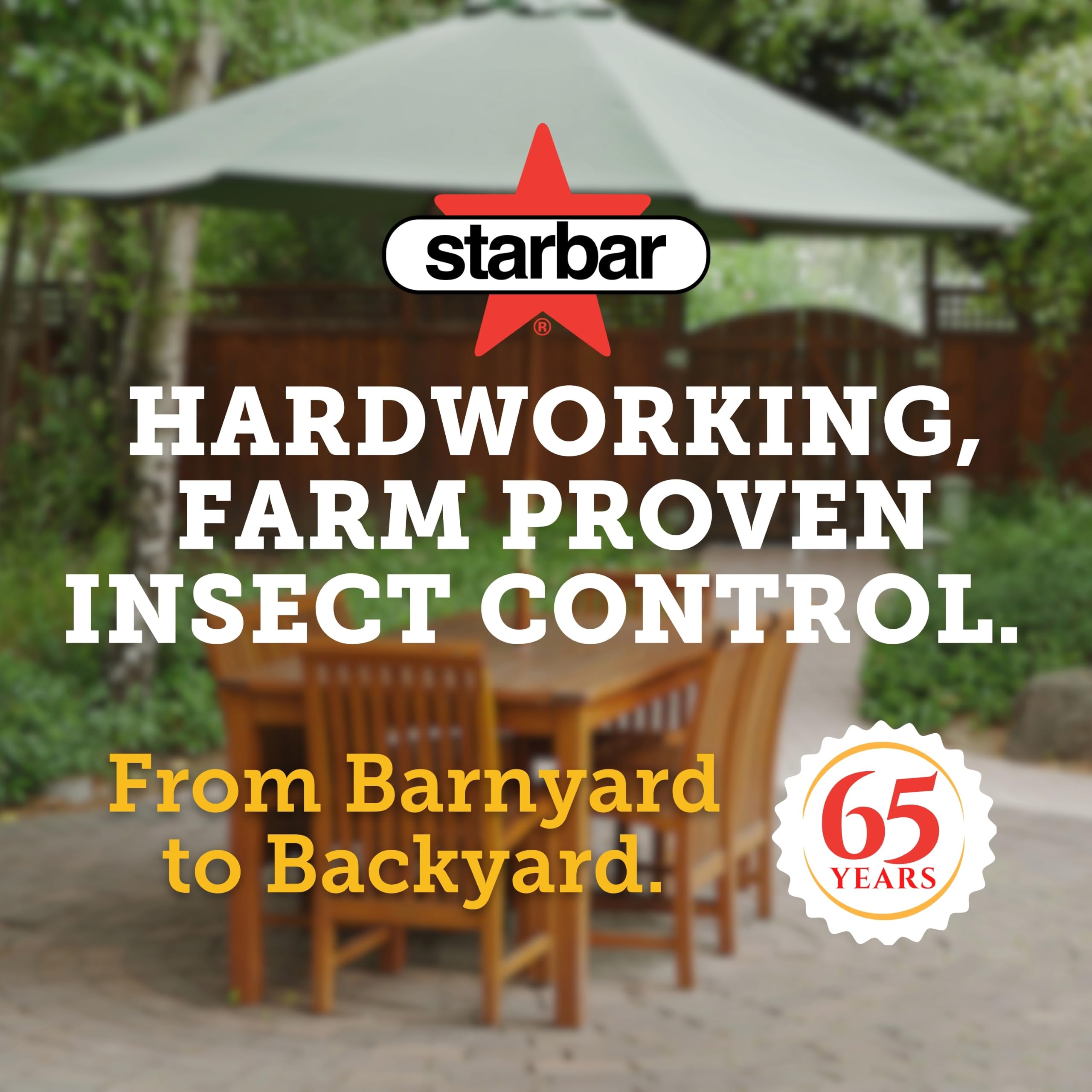 Starbar mounted from eave showing sheltered placement to extend adhesive life