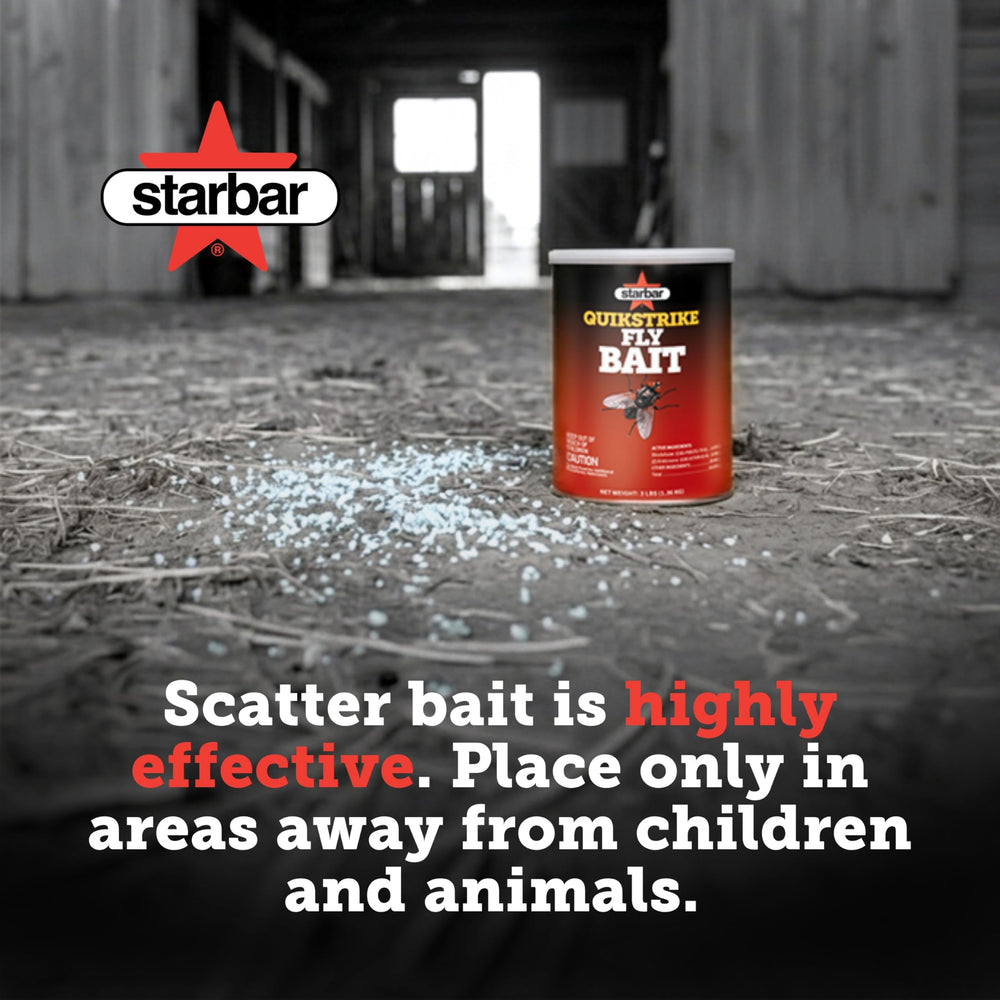 Starbar QuikStrike scattered on stall floor showing practical outdoor application
