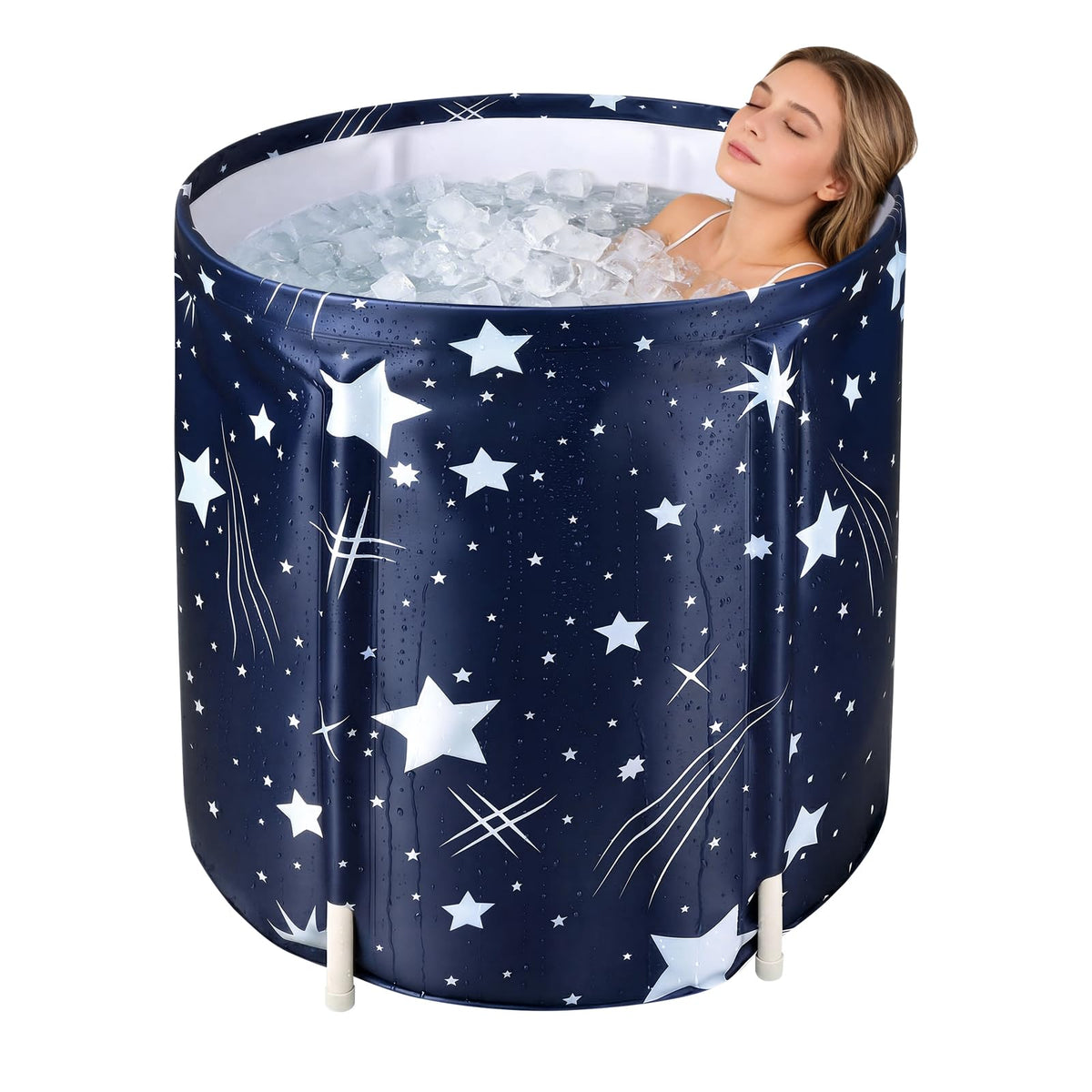 STARBRILLIANT front view of starry sky B tub showing compact shape and portability benefit