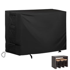 Starcrew front view full cover protecting a bar-height wicker set for weather resistance