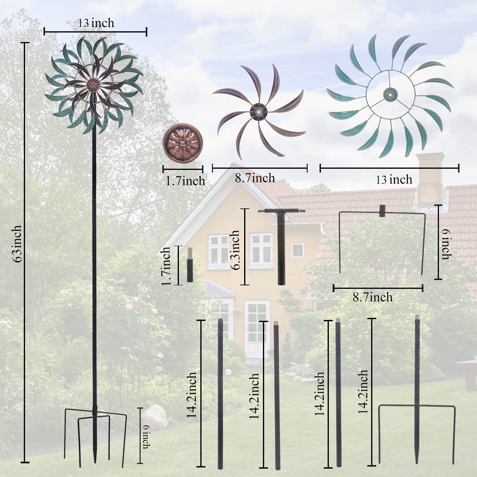 Stargarden copper-look blades texture showing durable metal and graceful motion benefit