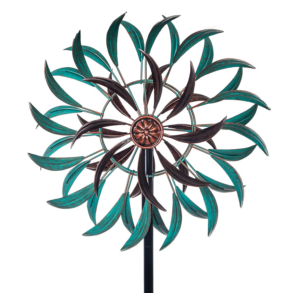 Stargarden front view showing complete wind spinner and vibrant finish benefit visual focal point