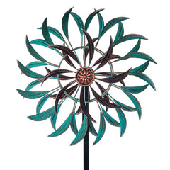 Stargarden front view showing complete wind spinner and vibrant finish benefit visual focal point